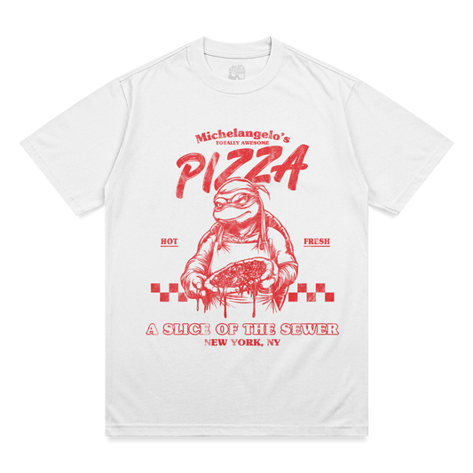 #4 BLACK LEMONADE MICHELANGELO'S PIZZA ADULT SHORT SLEEVE T-SHIRT