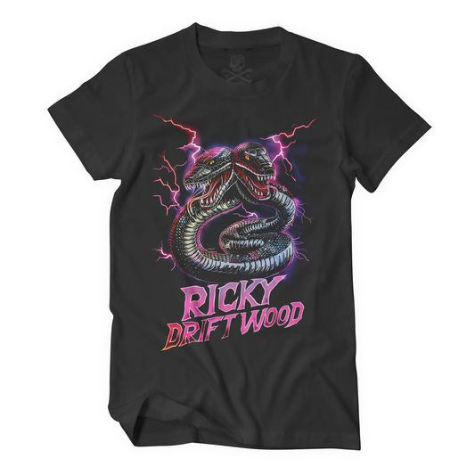 RICKY DRIFTWOOD TWIN COBRAS ADULT SHORT SLEEVE T-SHIRT